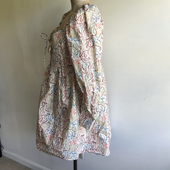 Lisa Says Gah! Lena Painted Ladies Tie Front Babydoll Dress - Picture 8 of 16